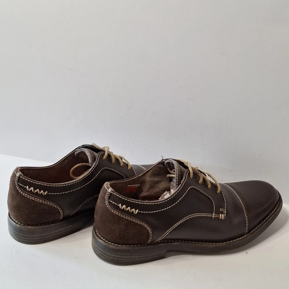 Penguin By Munsingwear Men's Brown Leather Careerwear Lace Up Oxfords Size 8